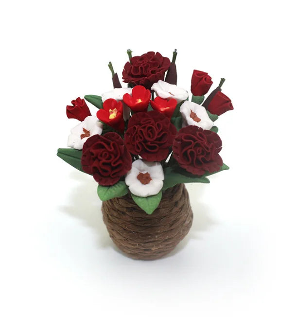 1/6 1/12  Doll House Simulation Miniature Mini Flower Pot Planting Plant Model Decor