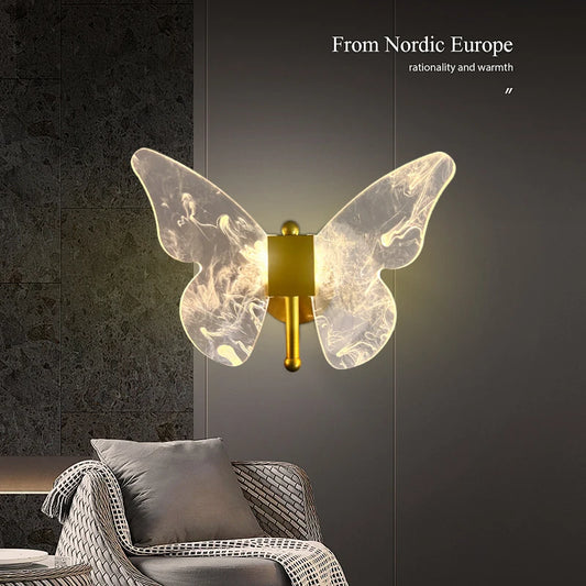 Butterfly Wall Lamp Corridor Lamp Modern Simple Creative