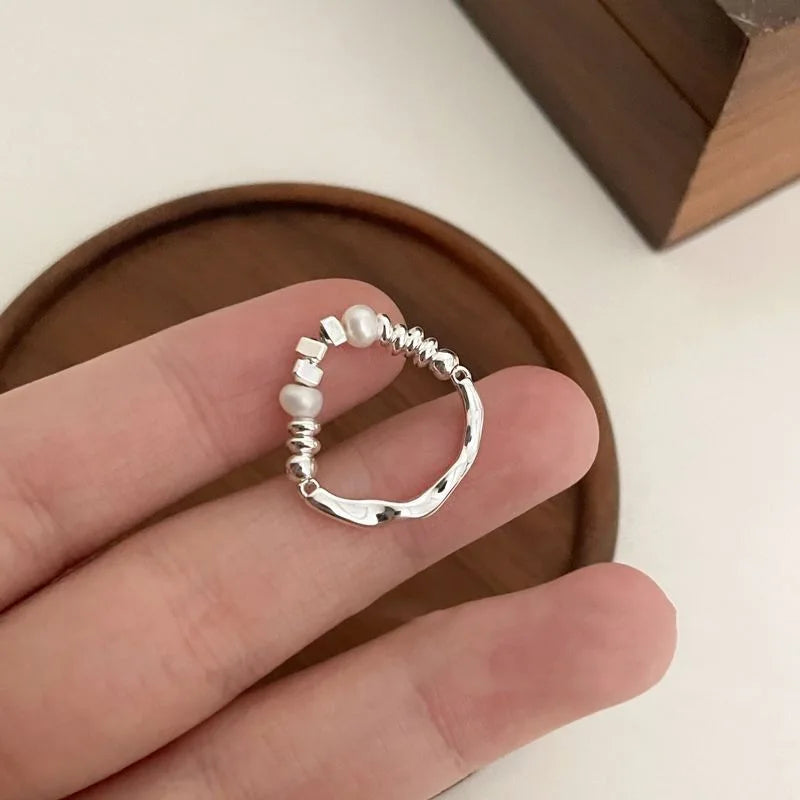 New Korean Adjustable Rings For Women Imitation Pearl Women Ring Fine Bridal Jewelry Finger Ring Jewelry Gifts