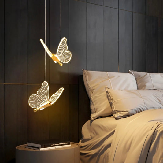 Creative Butterfly Light Luxury Bedhead Pendant Lamp
