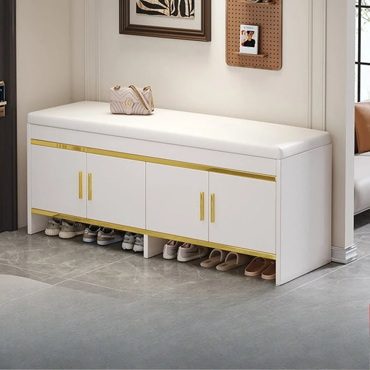 shoe change stool household light luxury door stool entry shoe stool can sit shoe cabinet soft bag seat stool integrated storage