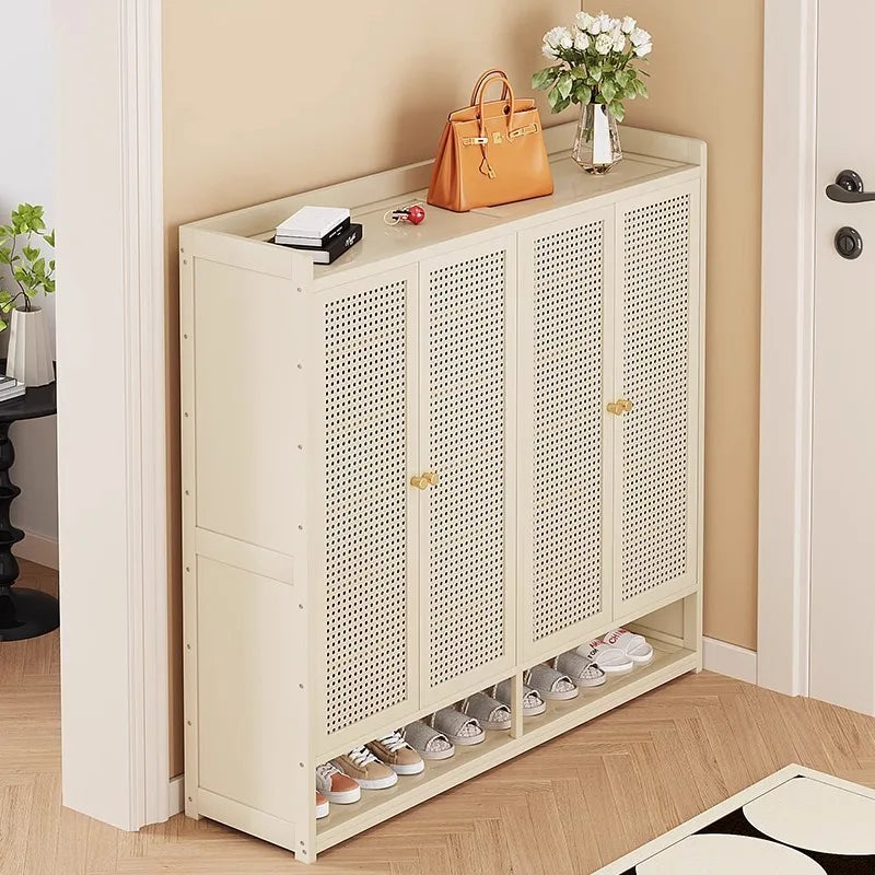 Home shoe cabinet multi-layer large-capacity shoe rack dustproof and breathable entrance storage cabinet