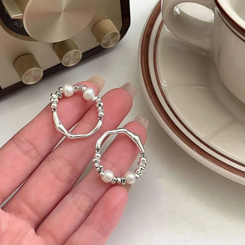 New Korean Adjustable Rings For Women Imitation Pearl Women Ring Fine Bridal Jewelry Finger Ring Jewelry Gifts