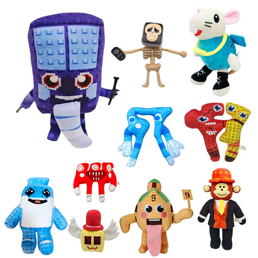 NEW Steal A Brainrot Esok Sekolah Plush Sammy Jandel Strawberry Elephant Plushie Cute No. 9 House Stuffed Doll Toys Fans Gift