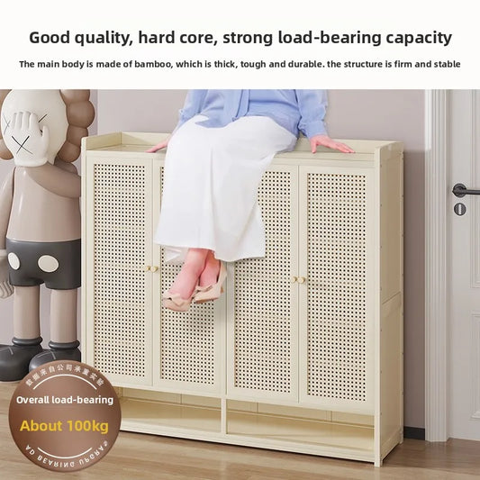 Home shoe cabinet multi-layer large-capacity shoe rack dustproof and breathable entrance storage cabinet
