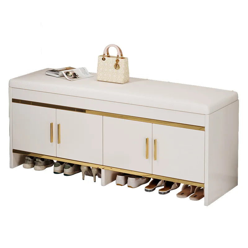 shoe change stool household light luxury door stool entry shoe stool can sit shoe cabinet soft bag seat stool integrated storage